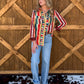 Serape Sunrise Button-Up Top