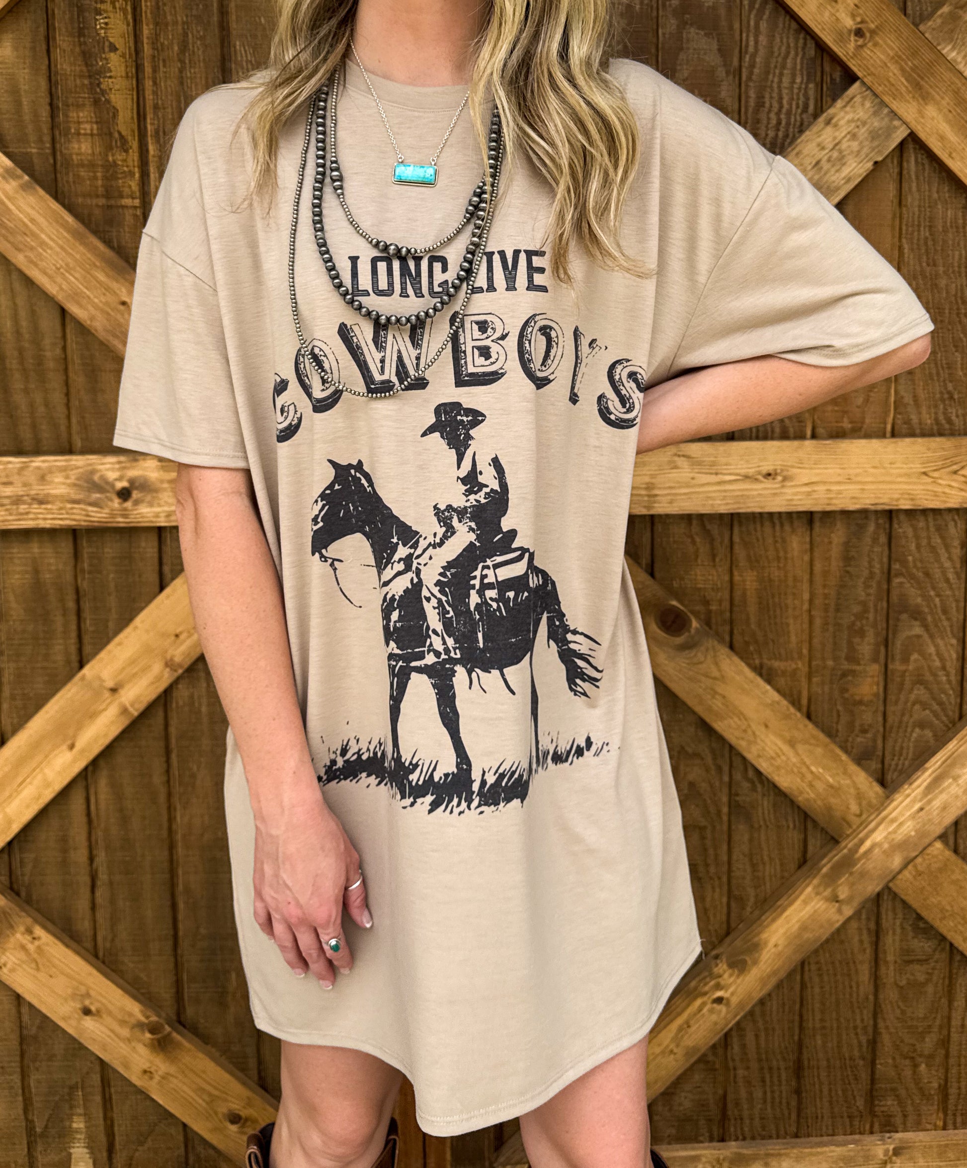 Long Live Cowboys T-Shirt Dress