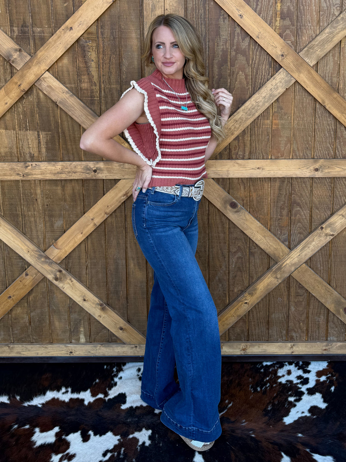 Fall Stripes Knit Top