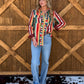 Serape Sunrise Button-Up Top