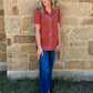 Cowgirl Pearl Snap Top *Rust
