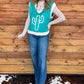 Turquoise Cactus Sweater Vest