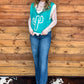 Turquoise Cactus Sweater Vest