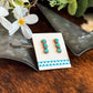 Maverick 3 Stone Turquoise Earrings