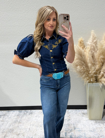 Cowgirl Denim Blouse