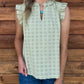 Sweet Ruffle Eyelet Blouse