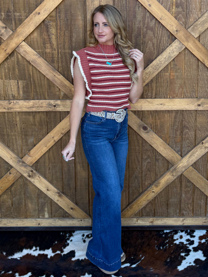 Fall Stripes Knit Top