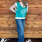 Turquoise Cactus Sweater Vest