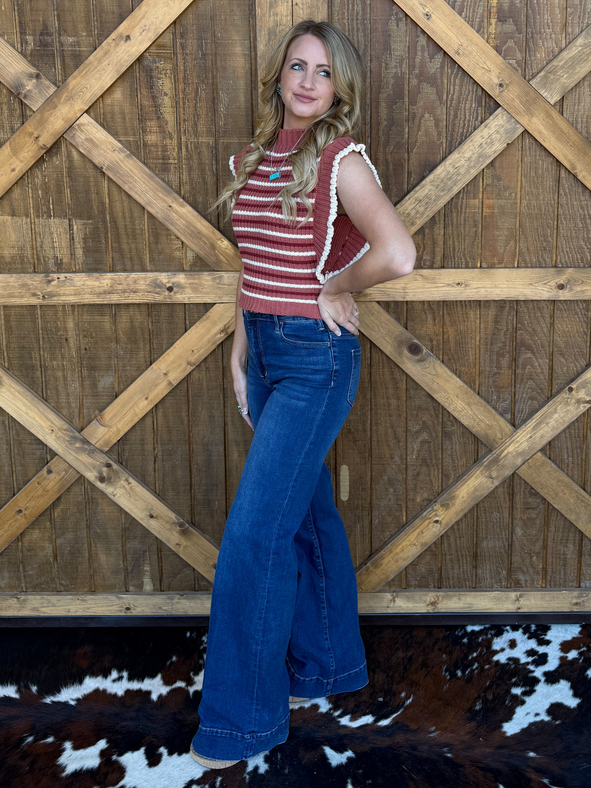 Fall Stripes Knit Top
