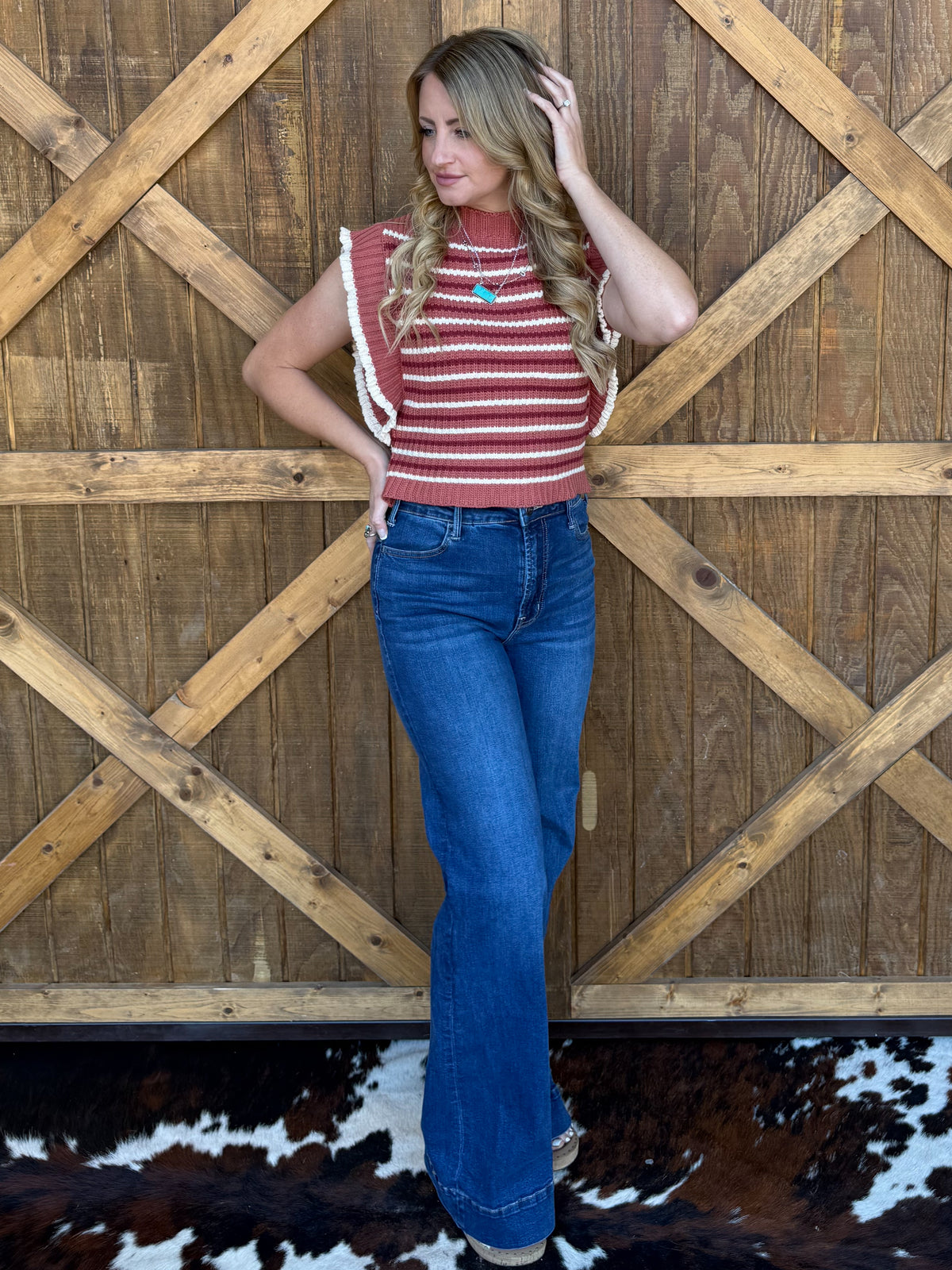 Fall Stripes Knit Top