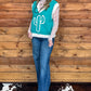 Turquoise Cactus Sweater Vest