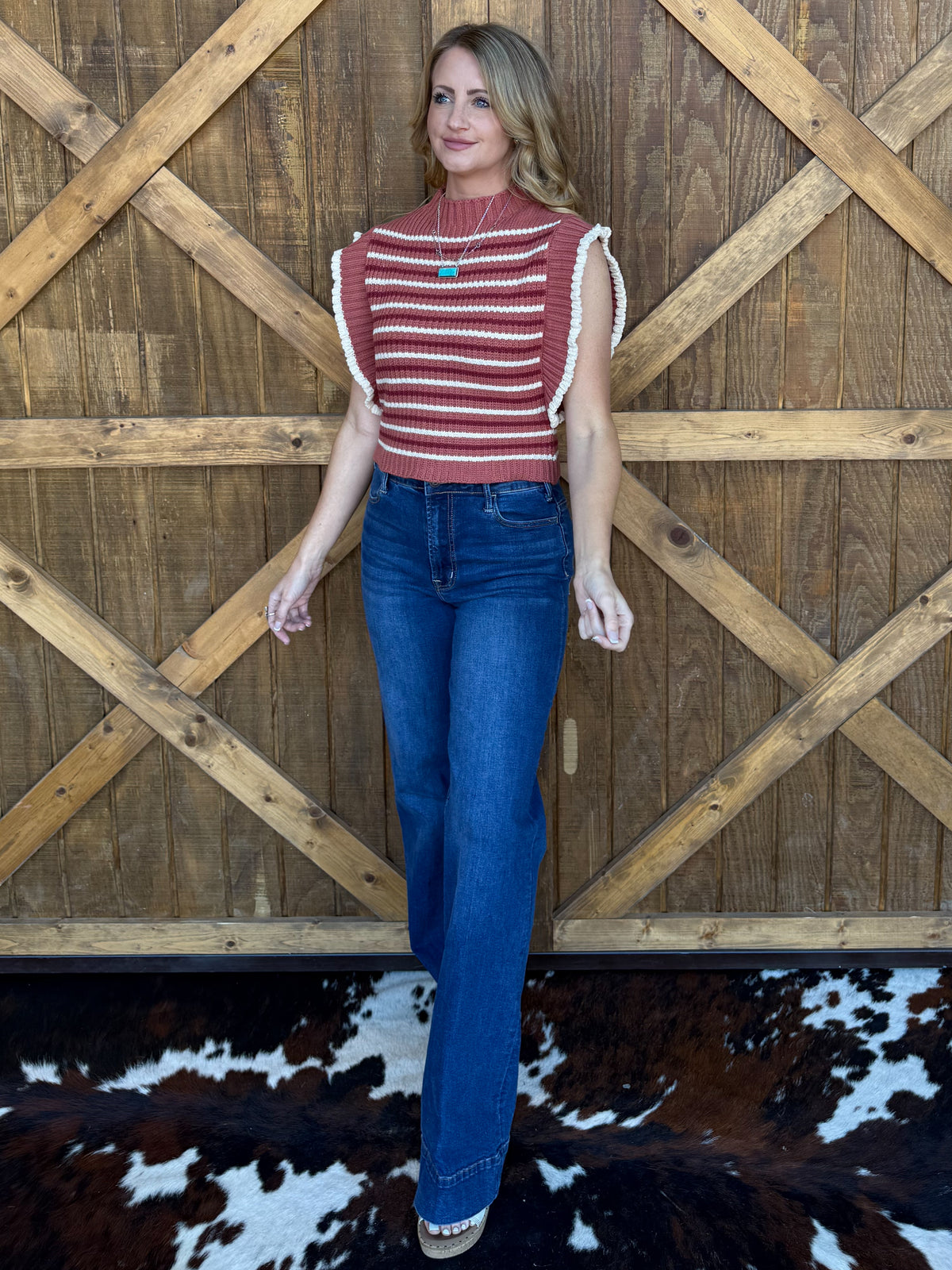 Fall Stripes Knit Top