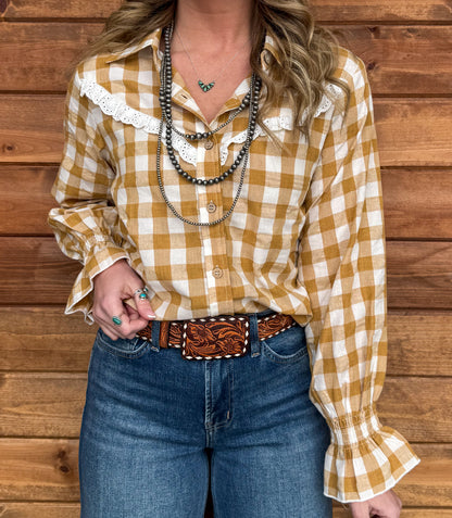 The Rita Gingham Blouse