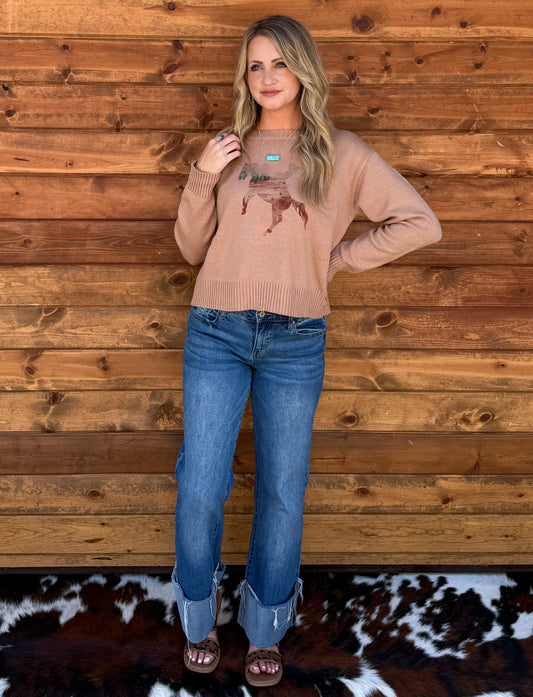 Horse Abstract Sweater