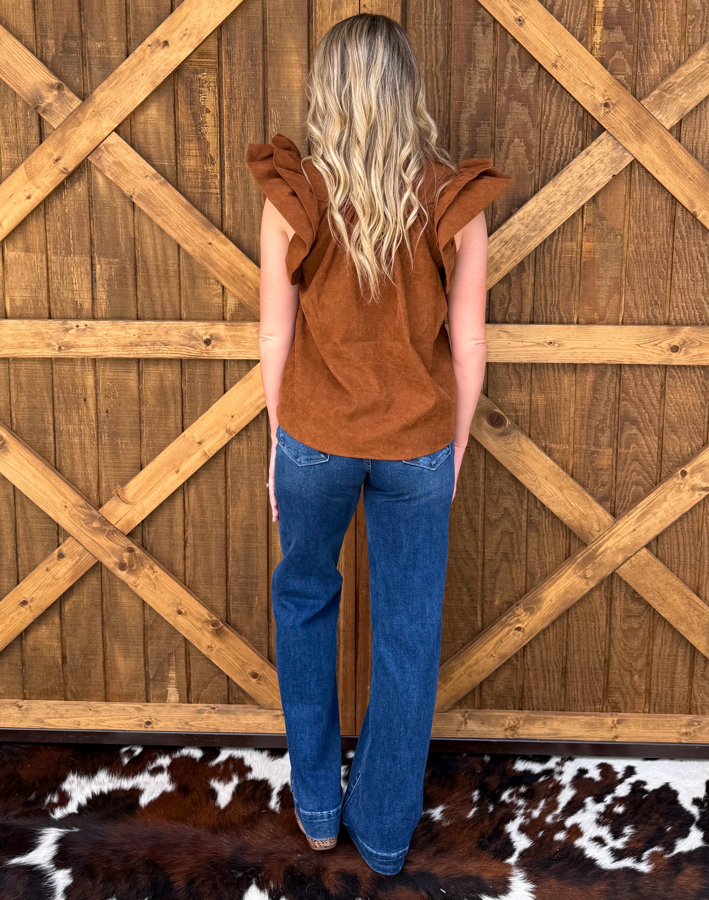 Bella Embroidered Blouse *Camel