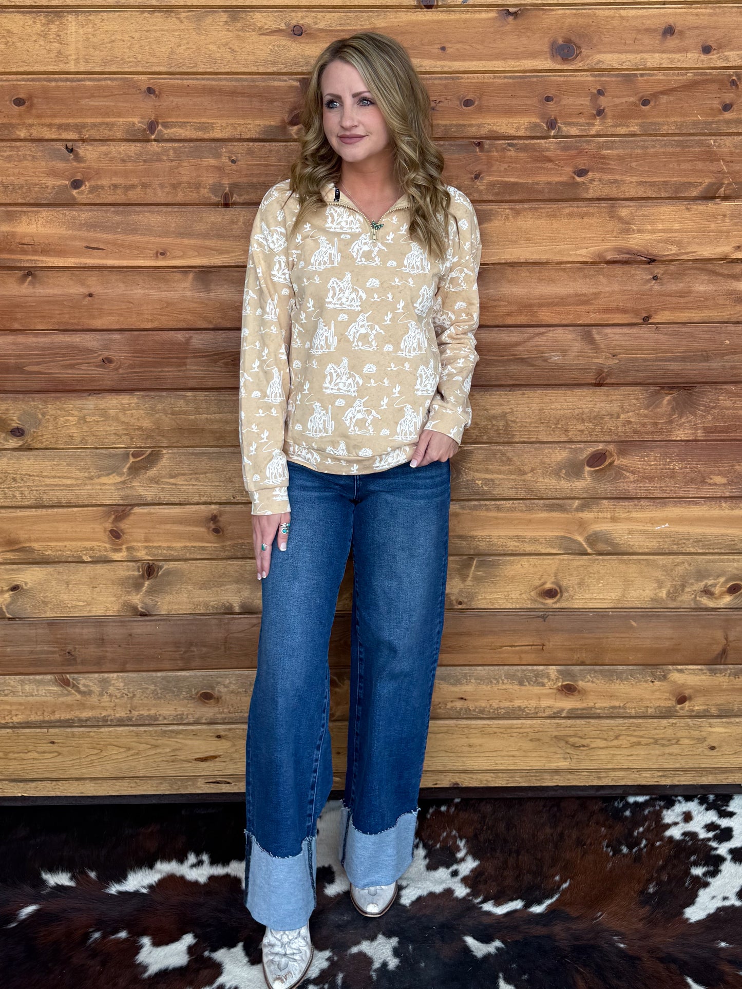 Cream Cowgirl Pullover