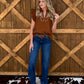 Bella Embroidered Blouse *Camel