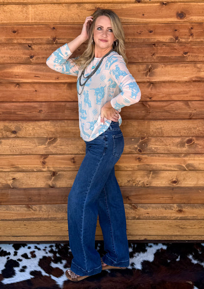 Cowboy Burnout 3D Mesh Top