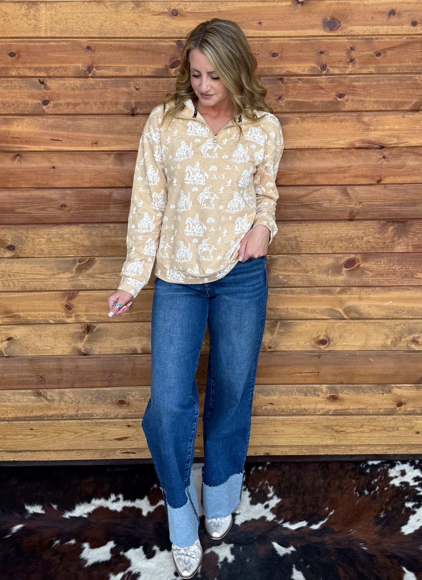 Cream Cowgirl Pullover
