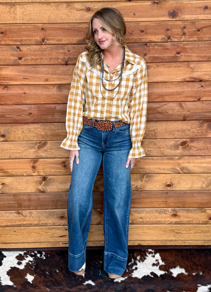 The Rita Gingham Blouse