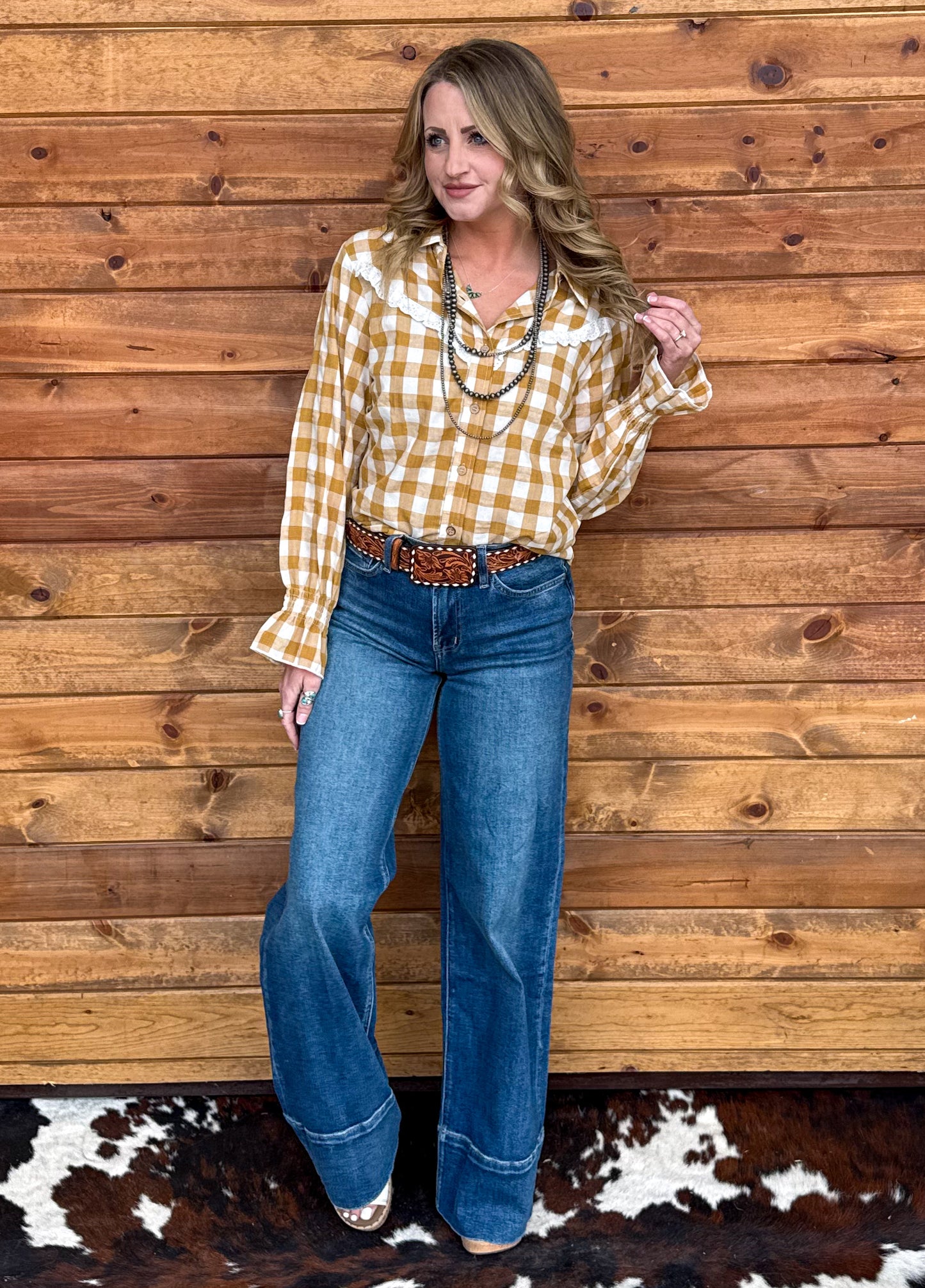 The Rita Gingham Blouse