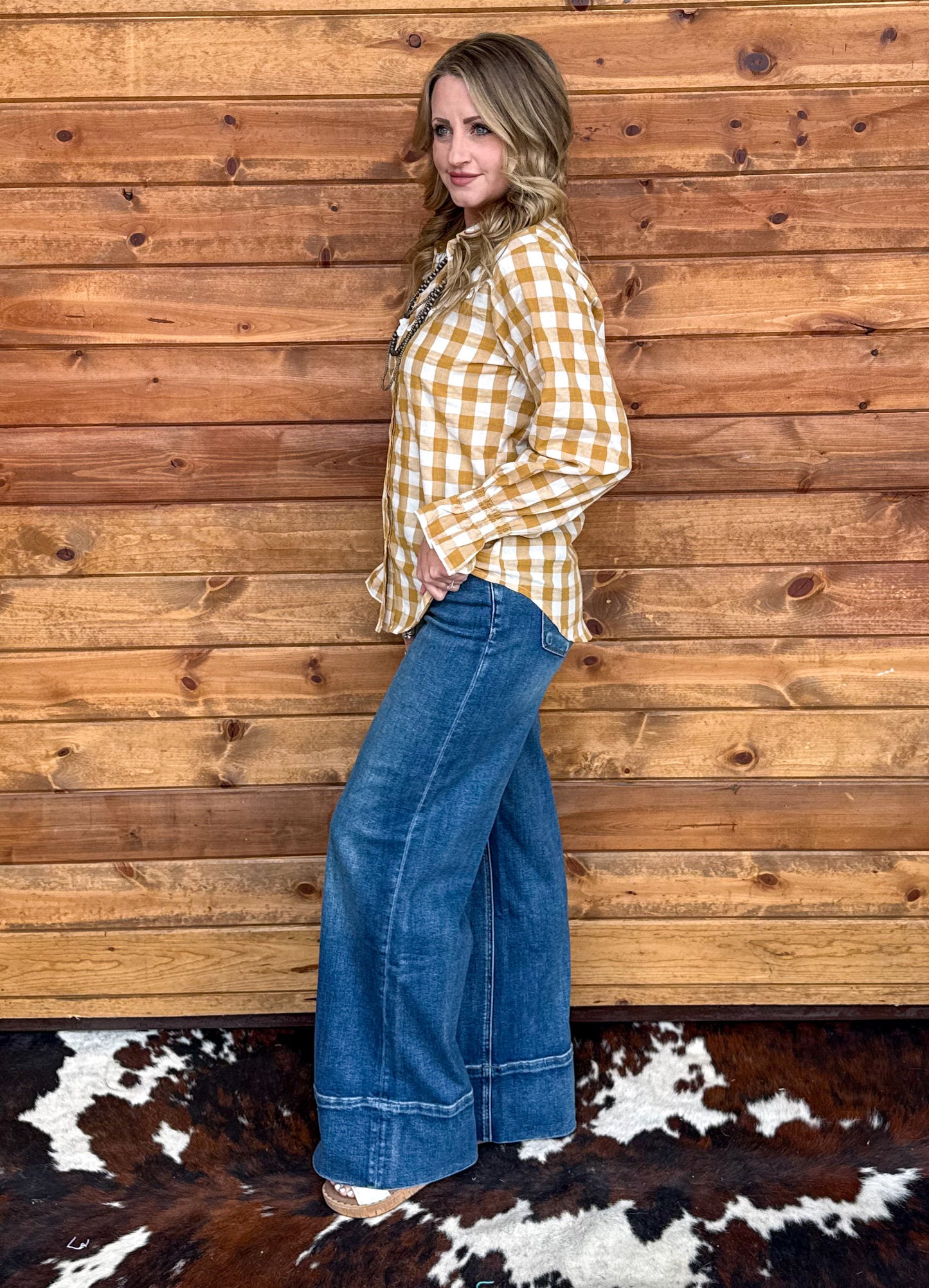 The Rita Gingham Blouse