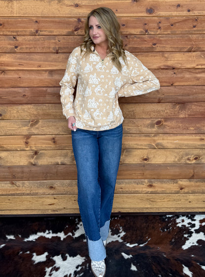 Cream Cowgirl Pullover
