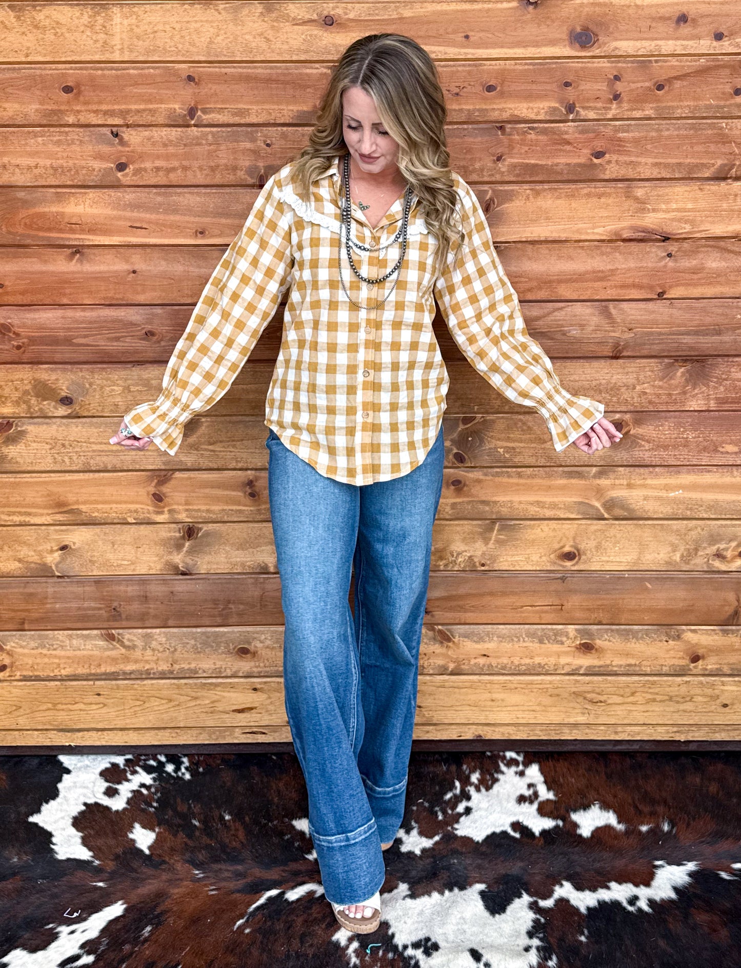 The Rita Gingham Blouse