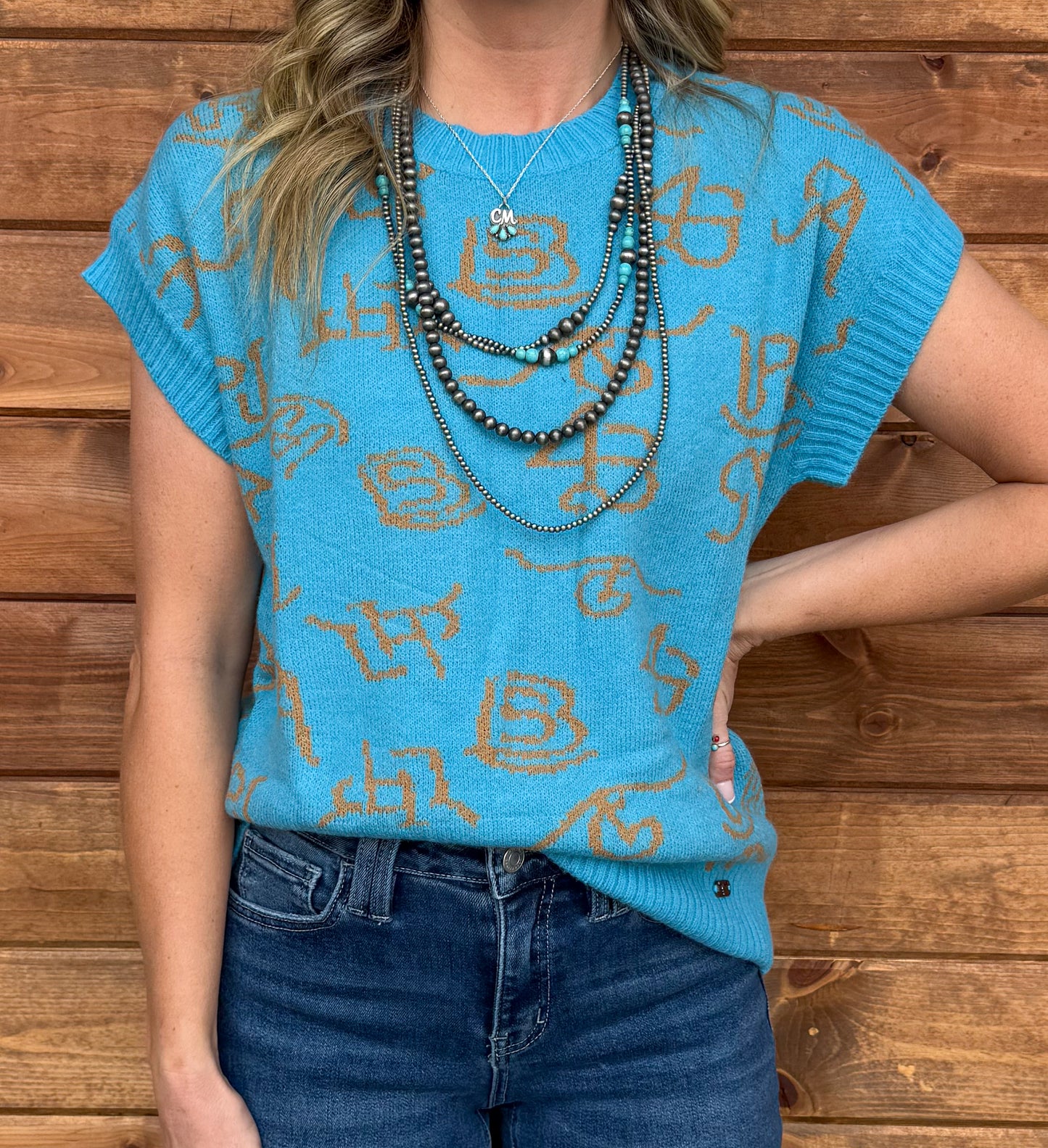 Branded Blues Sweater Top