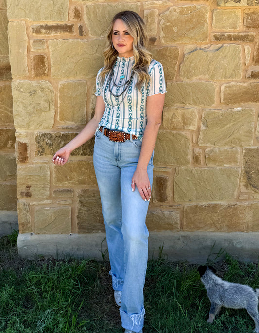 Let Freedom Ring Mesh Top