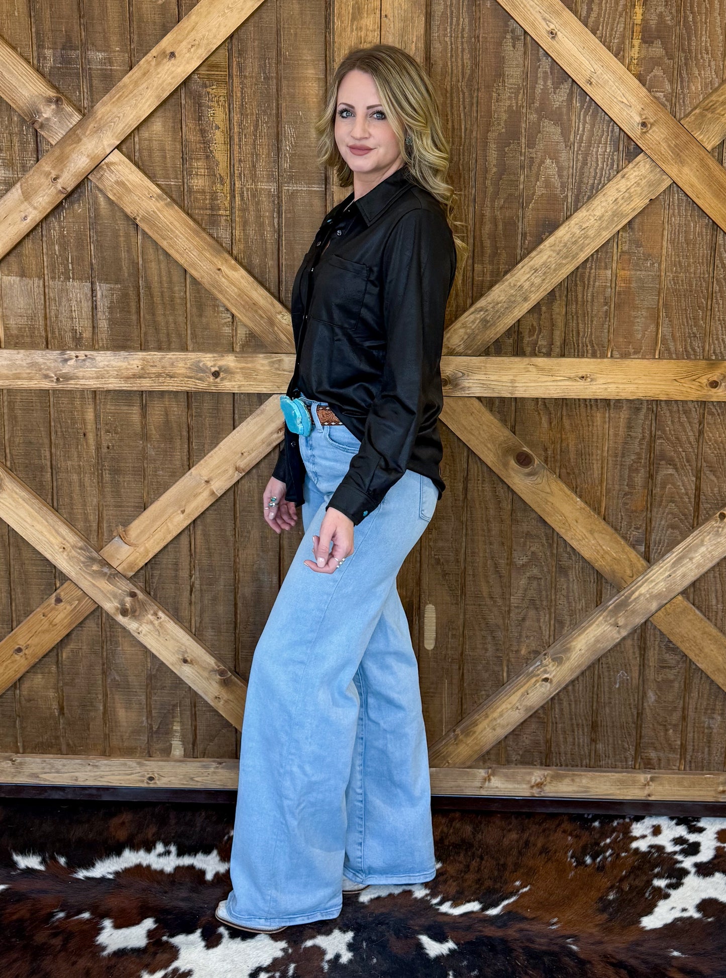 Leather Lux Top *Midnight
