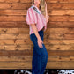 Western Horse Gingham Blouse