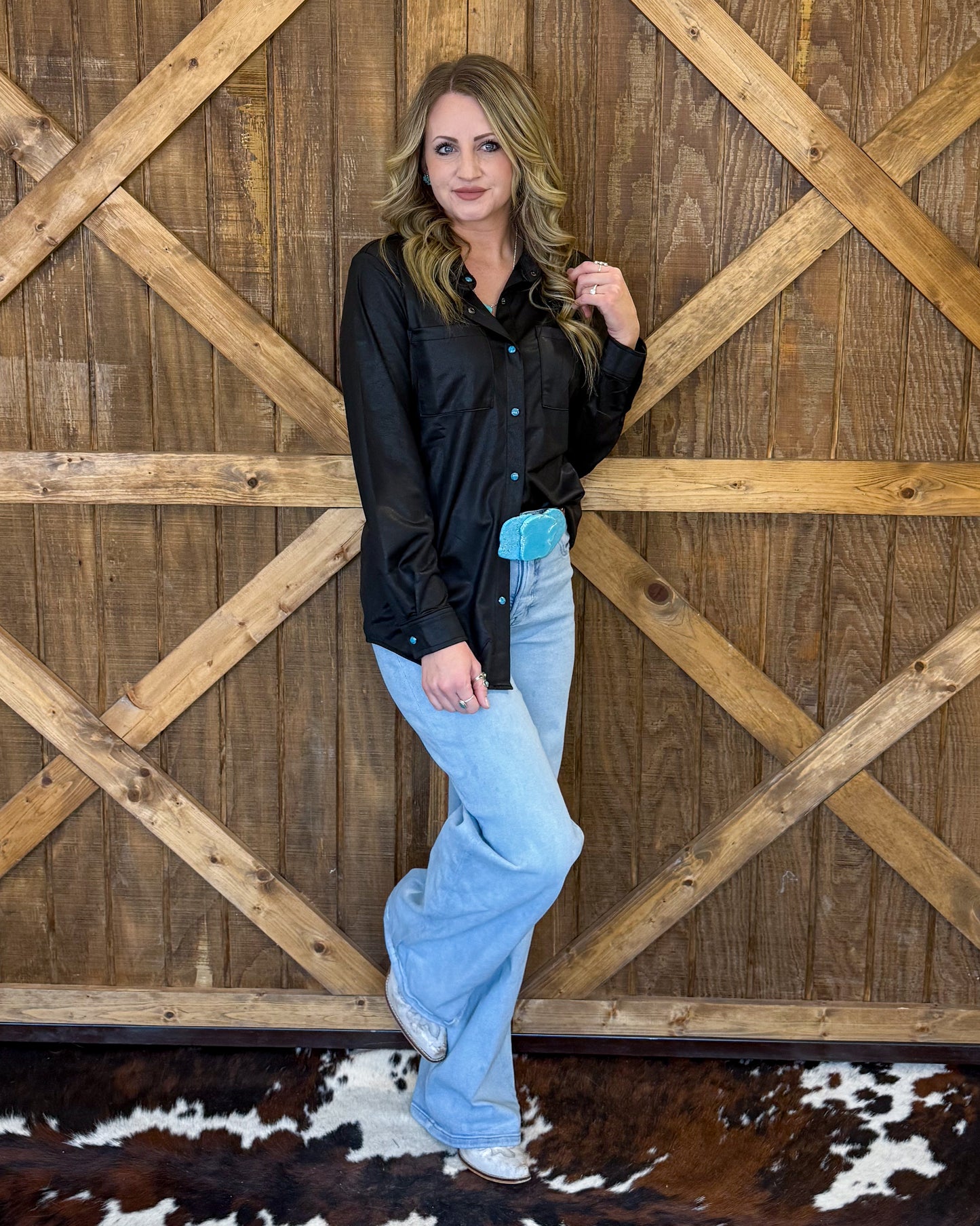 Leather Lux Top *Midnight