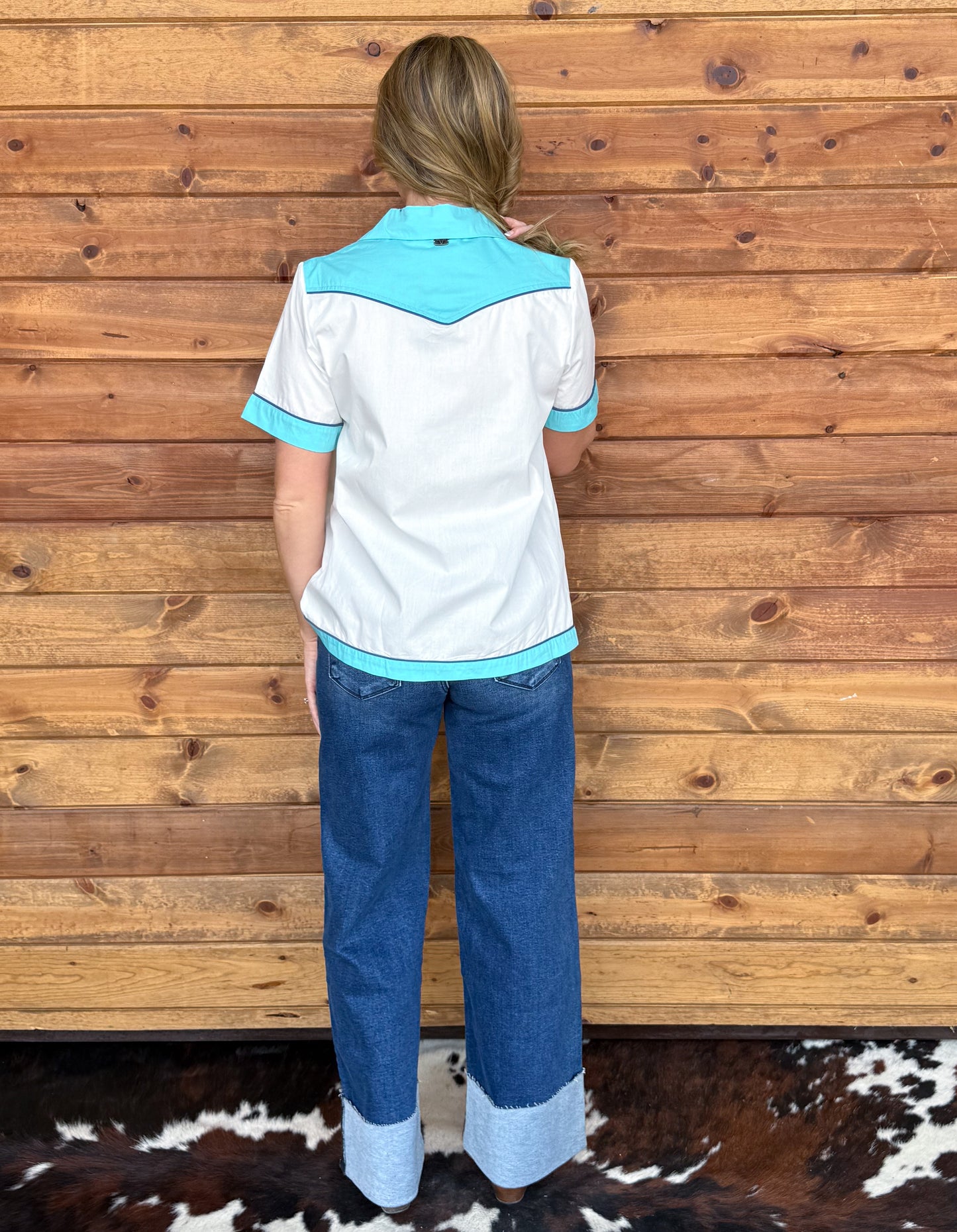 Vintage Cowgirl Pearl Snap Top