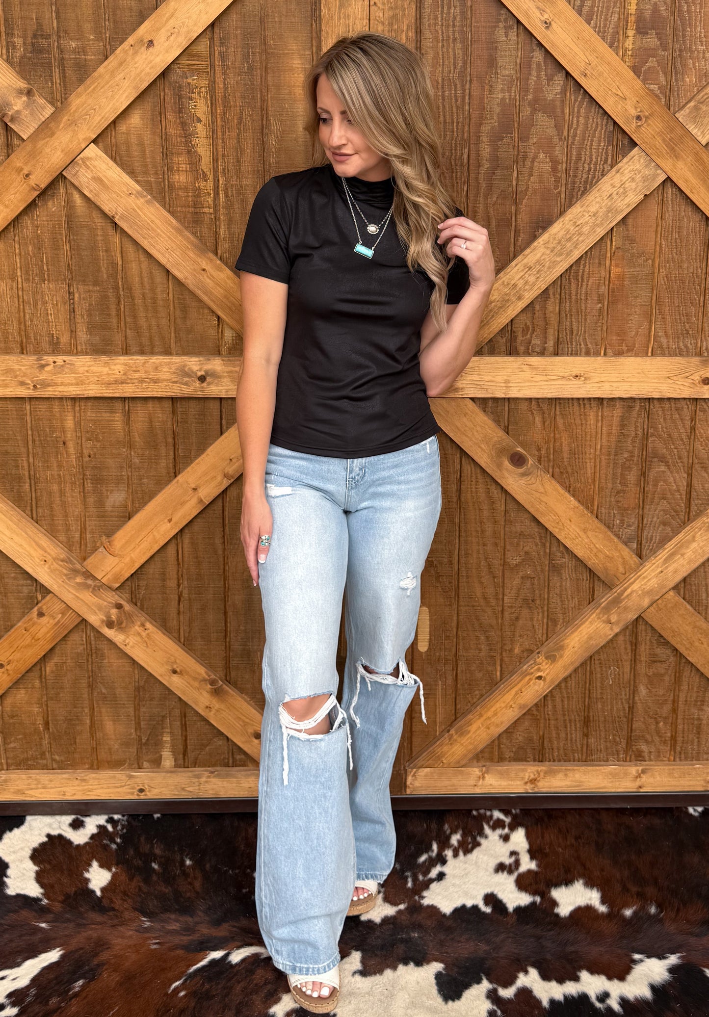 Leather Feelz Top *Midnight