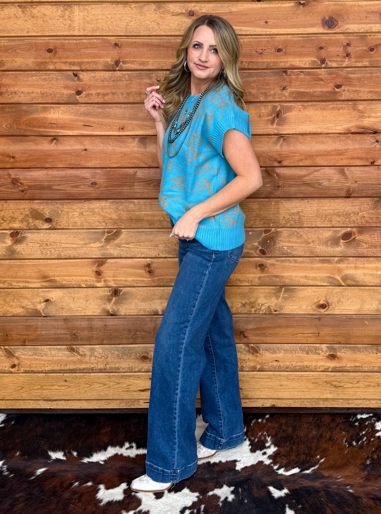 Branded Blues Sweater Top