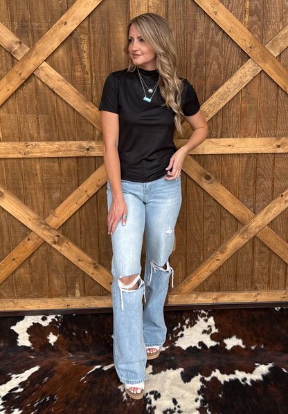 Leather Feelz Top *Midnight