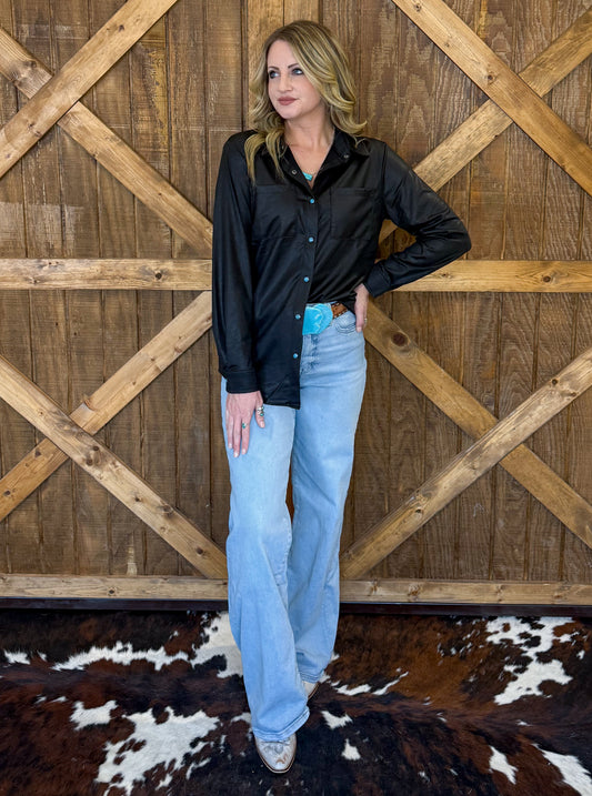 Leather Lux Top *Midnight