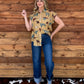 Longhorn Button-Up Top *Mustard