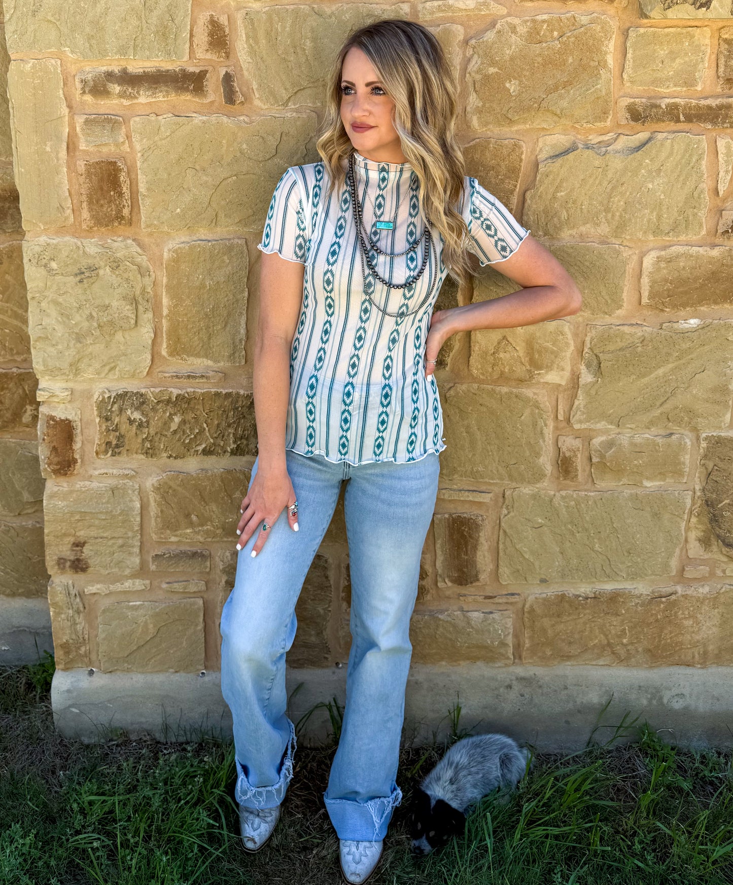 Let Freedom Ring Mesh Top