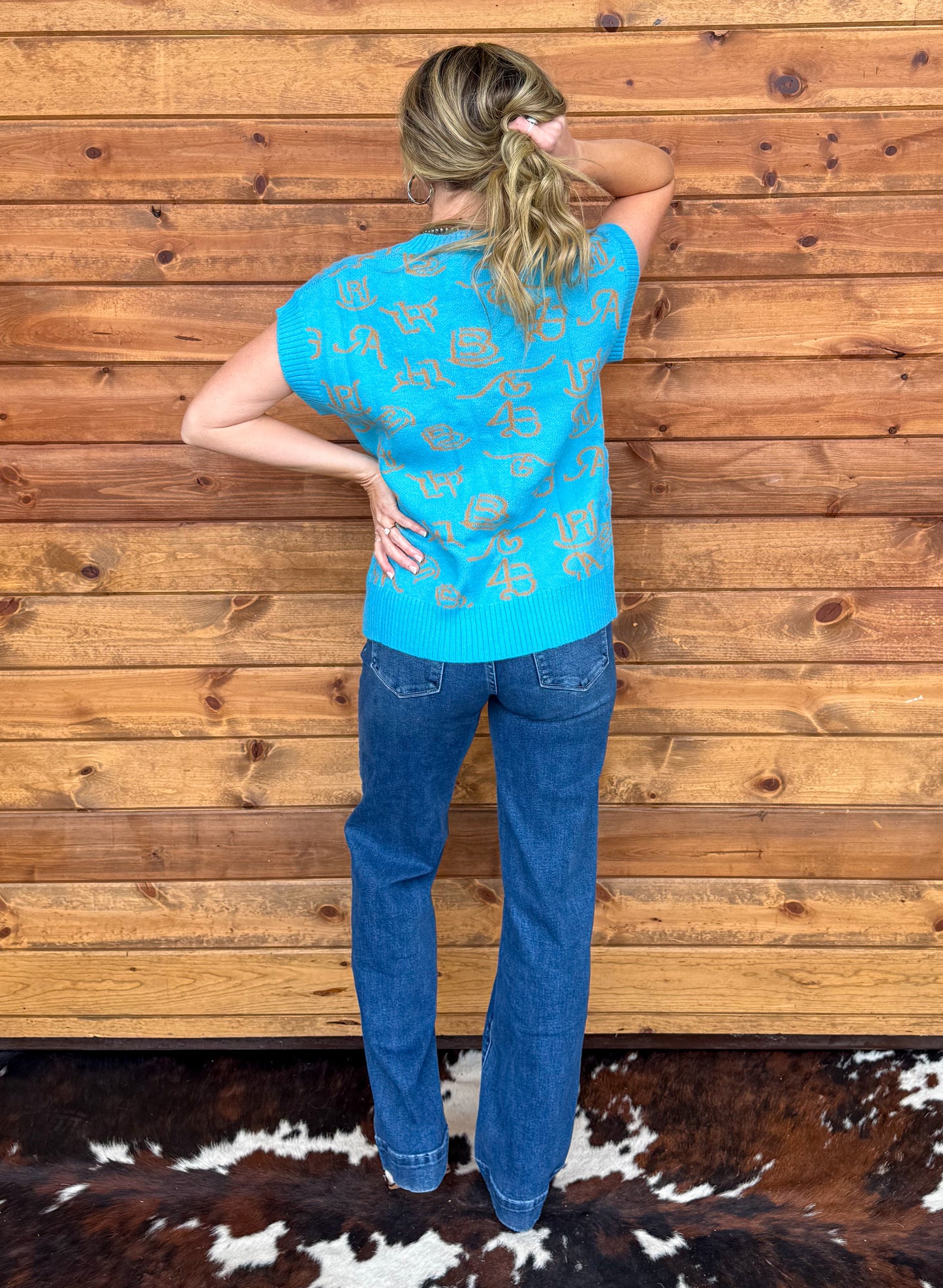 Branded Blues Sweater Top