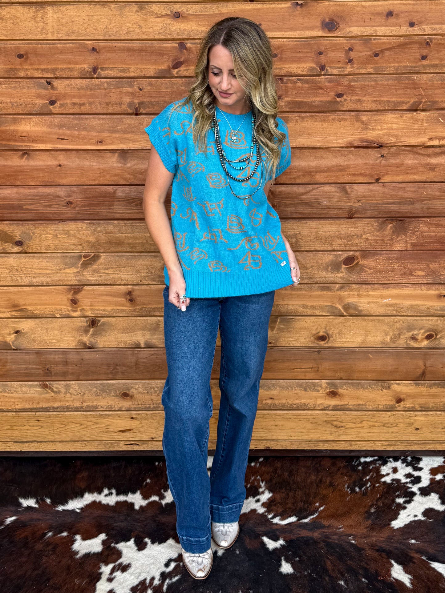 Branded Blues Sweater Top