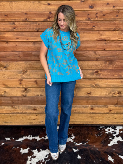 Branded Blues Sweater Top
