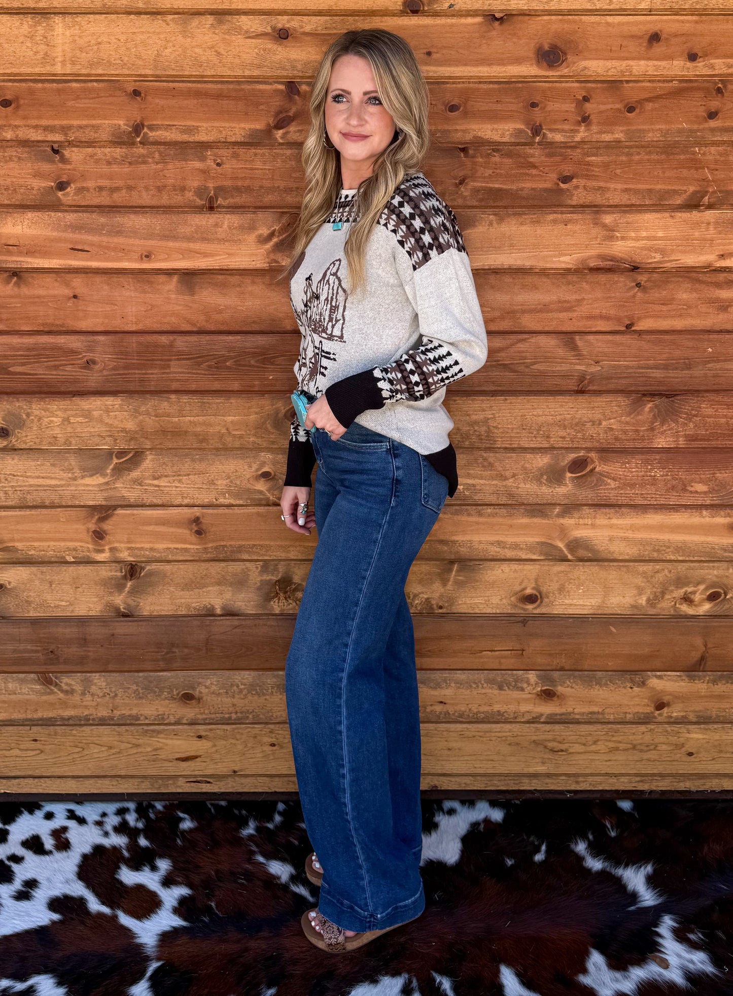 Vintage Cowgirl Sweater *Black