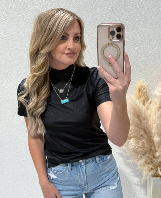 Leather Feelz Top *Midnight