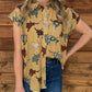 Longhorn Button-Up Top *Mustard