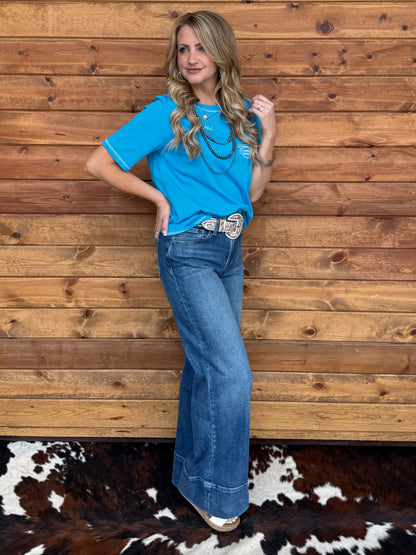 Boot Stitch Tee *Blue