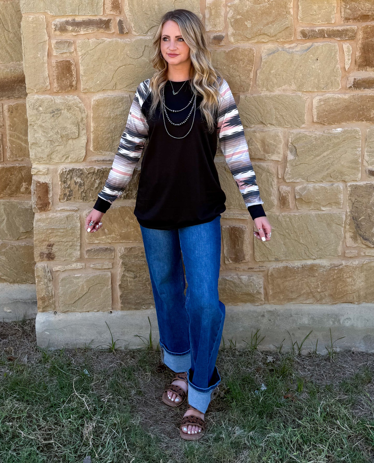 Pink Aztec Long Sleeve