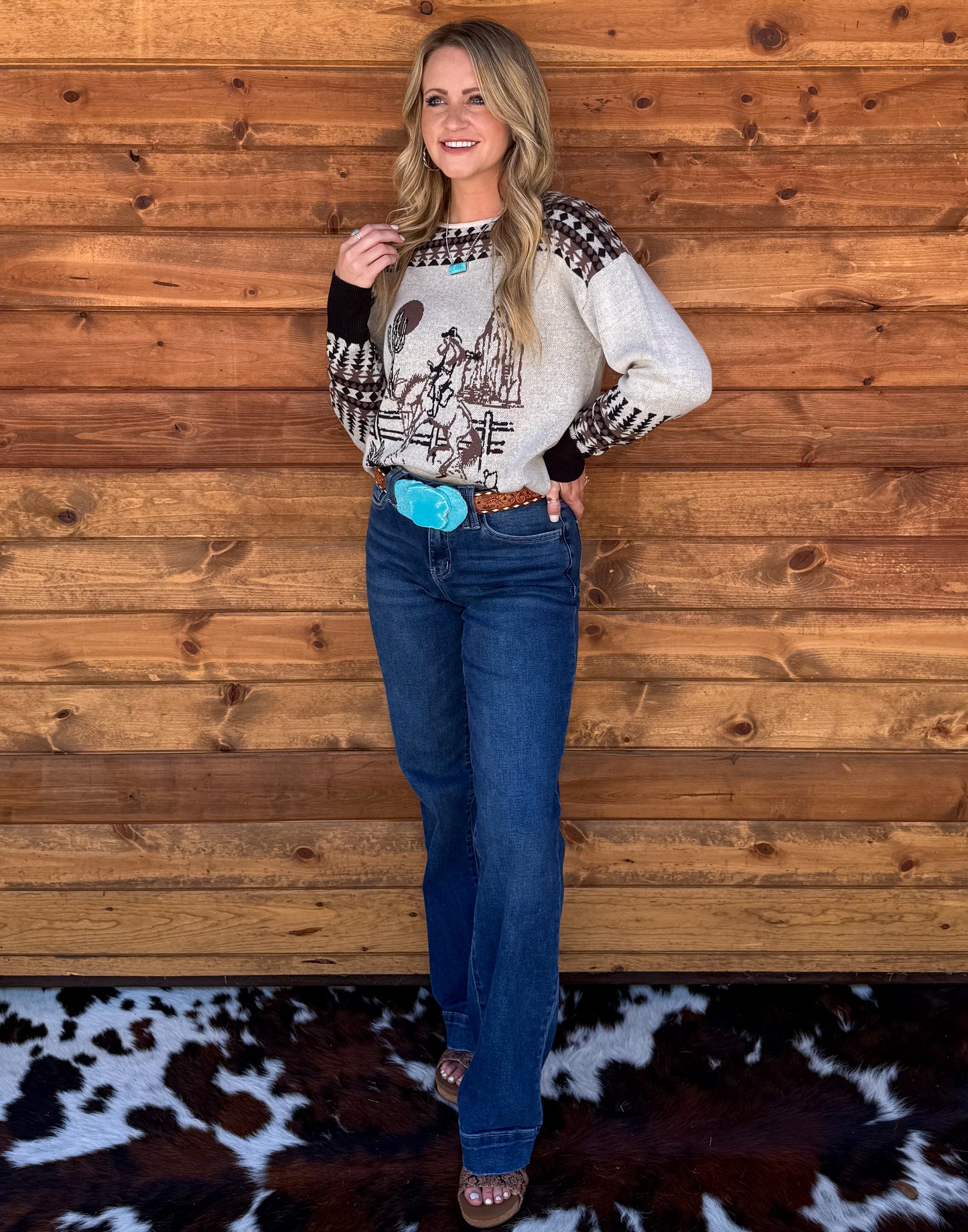 Vintage Cowgirl Sweater *Black