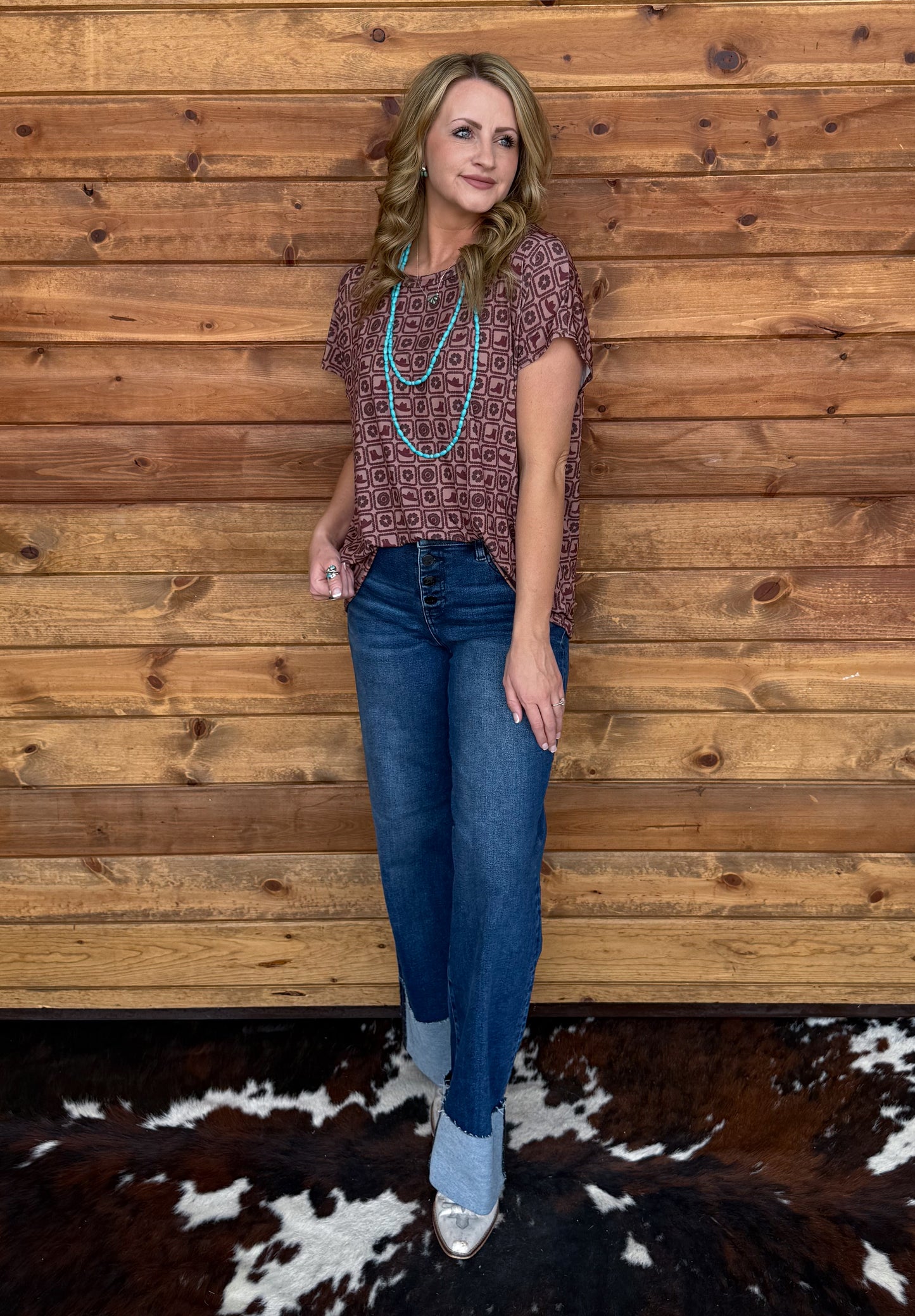 Western Checkered Top